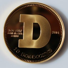 Physical Dogecoin – 2014 24kt Gold Plated Copper Edition